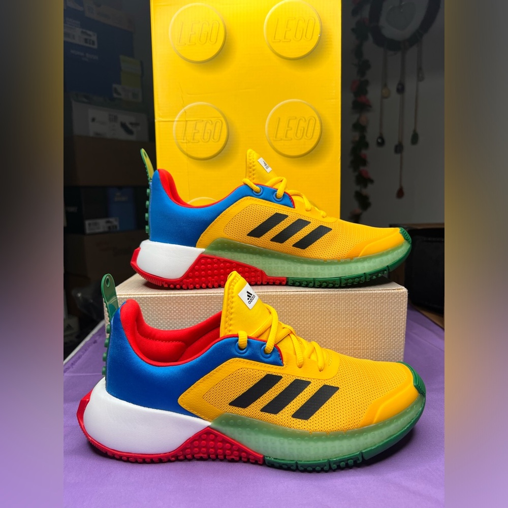 NEW Adidas X LEGO Sport J Colorful Sneakers